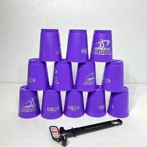 Speed Stacks Cups Purple Set of 12 Official Sport WSSA Unisex Stacking Cup Game